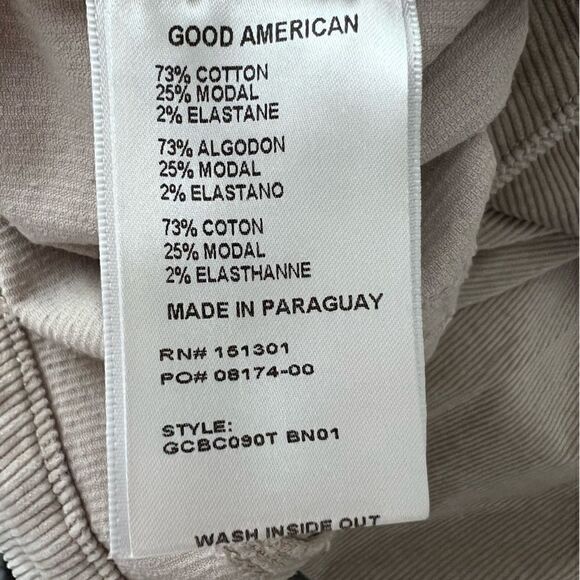 NWT Good American Good Classic Boot Corduroy Pants Cream Tan Stretch Plus Size - Picture 10 of 11